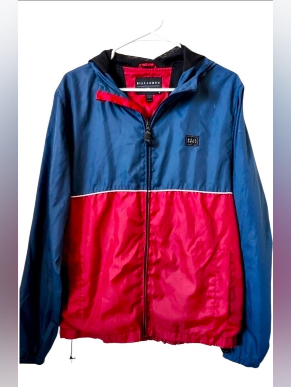Billabong Blue and Red Lightweight Jacket M